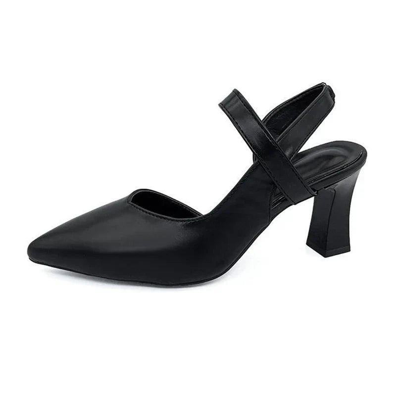 Royal – Women's Comfort Heeled Shoes - Black - 34