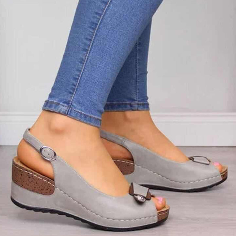 Feminy – Women's Comfort Sandals - Brown - 43