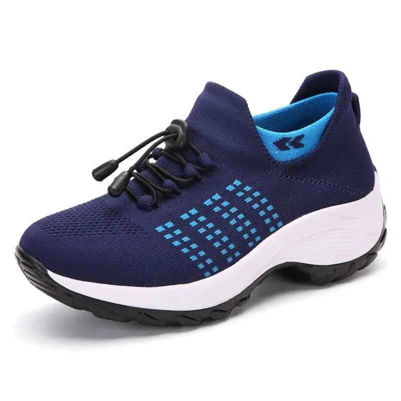 Run Comfort – Women's Comfort Sneakers - Black/Purple - 44